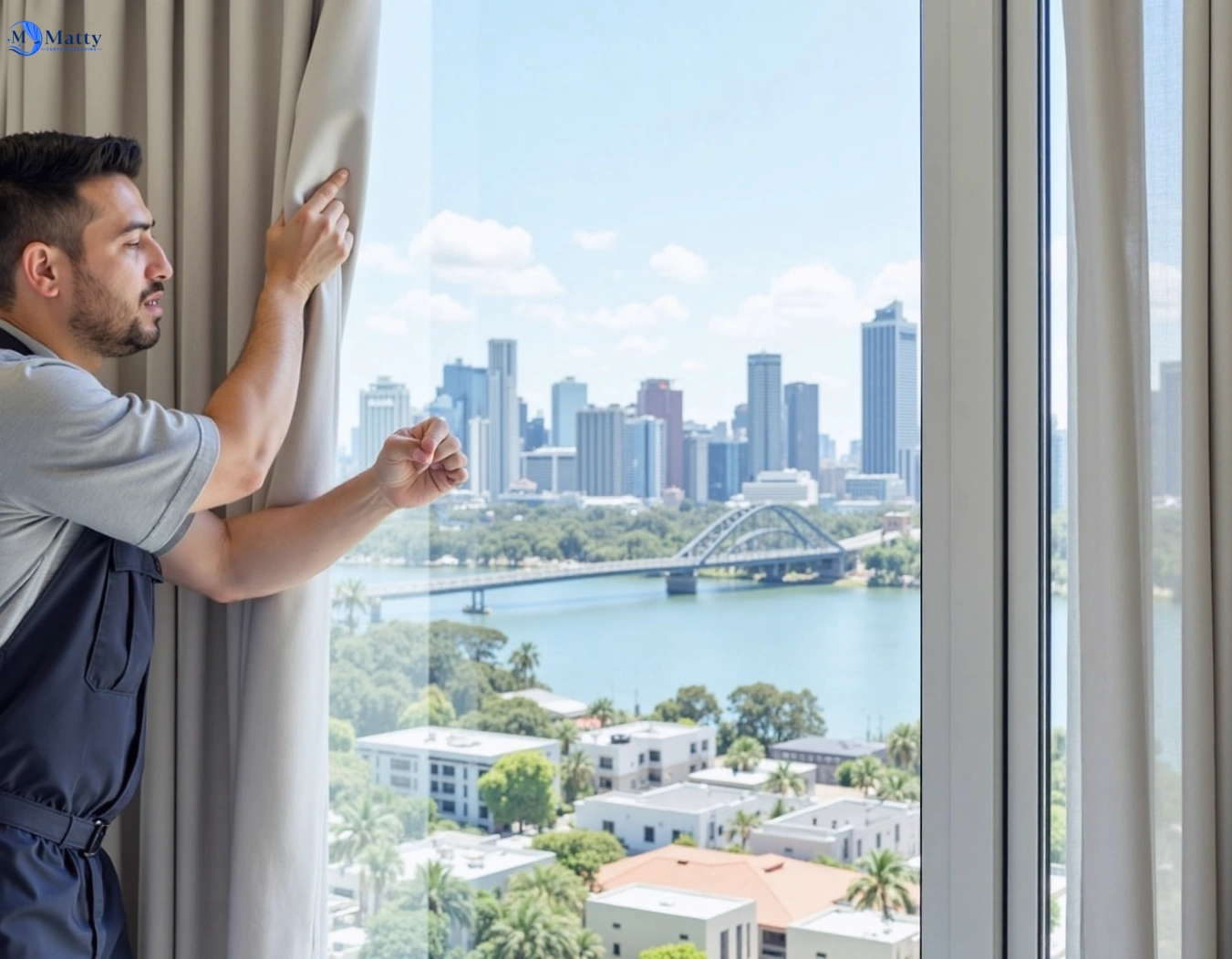 Professional curtain steam cleaning service lane-cove-north-nsw QLD by Matty Curtain Cleaning